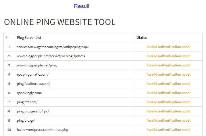 Free Online Ping Website Tool Howays